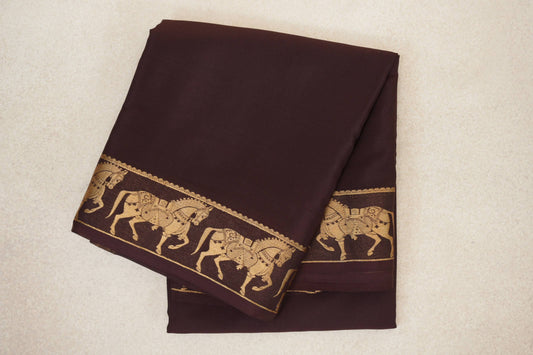 Coffee Bean Brown Mysore Silk Saree