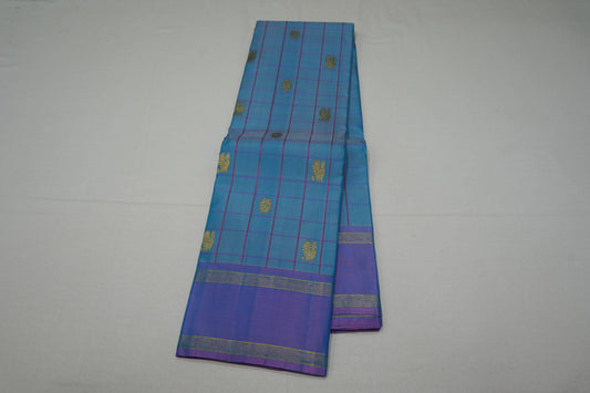 Checked vintage kanchipuram silk saree