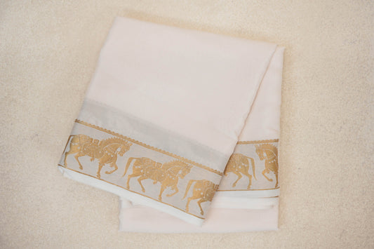 Off white Mysore Silk Saree