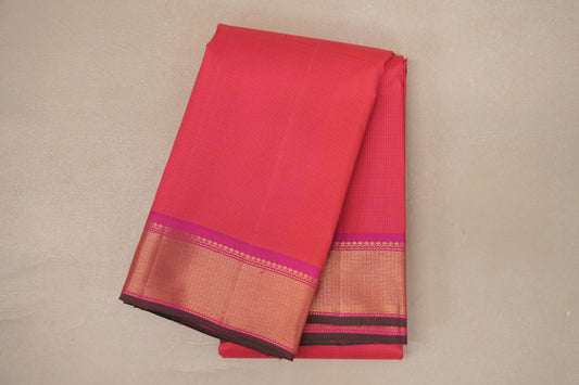 Bright Pink Vintage Kanjivaram Silk Saree