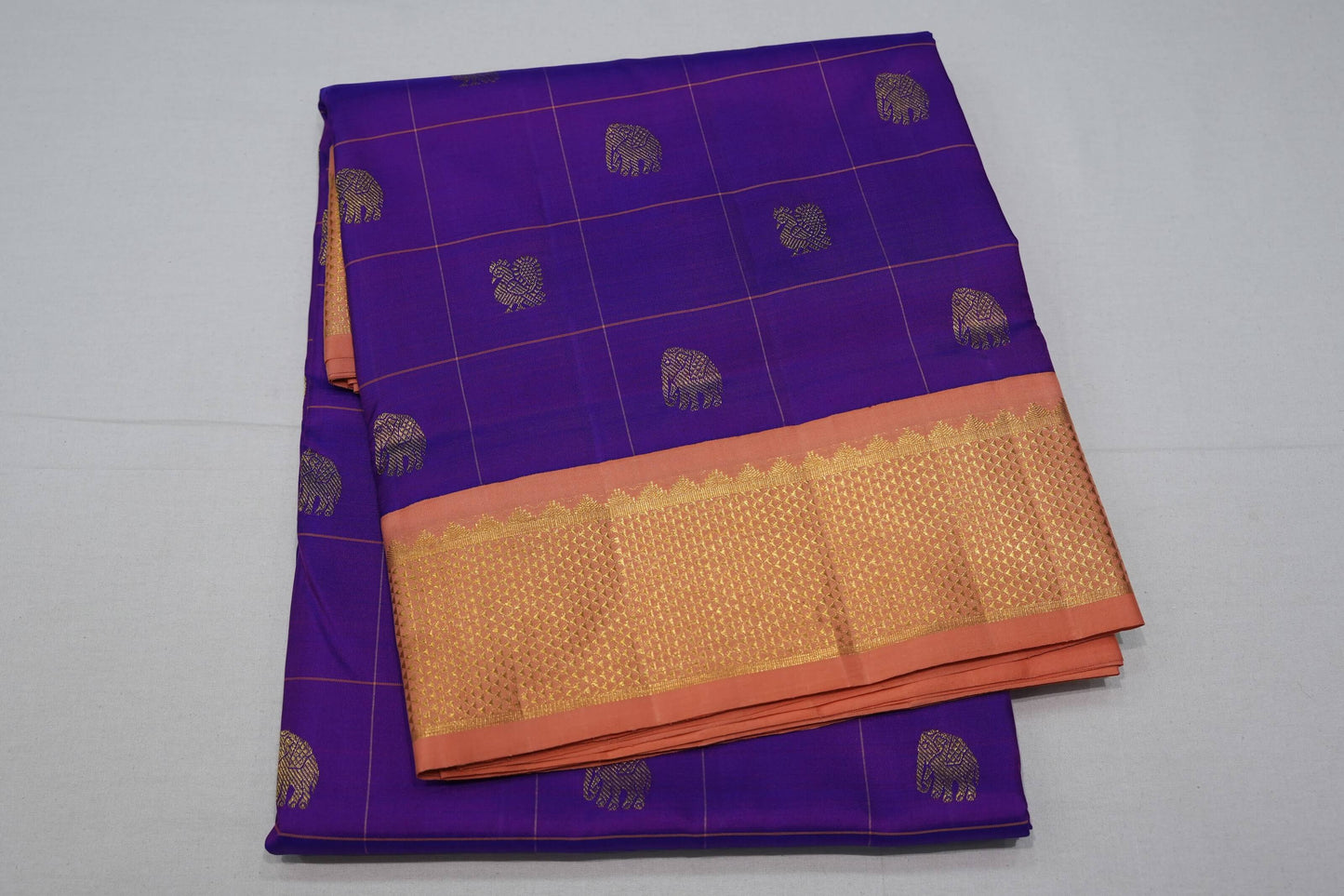 Purple ten yards madisar silk saree