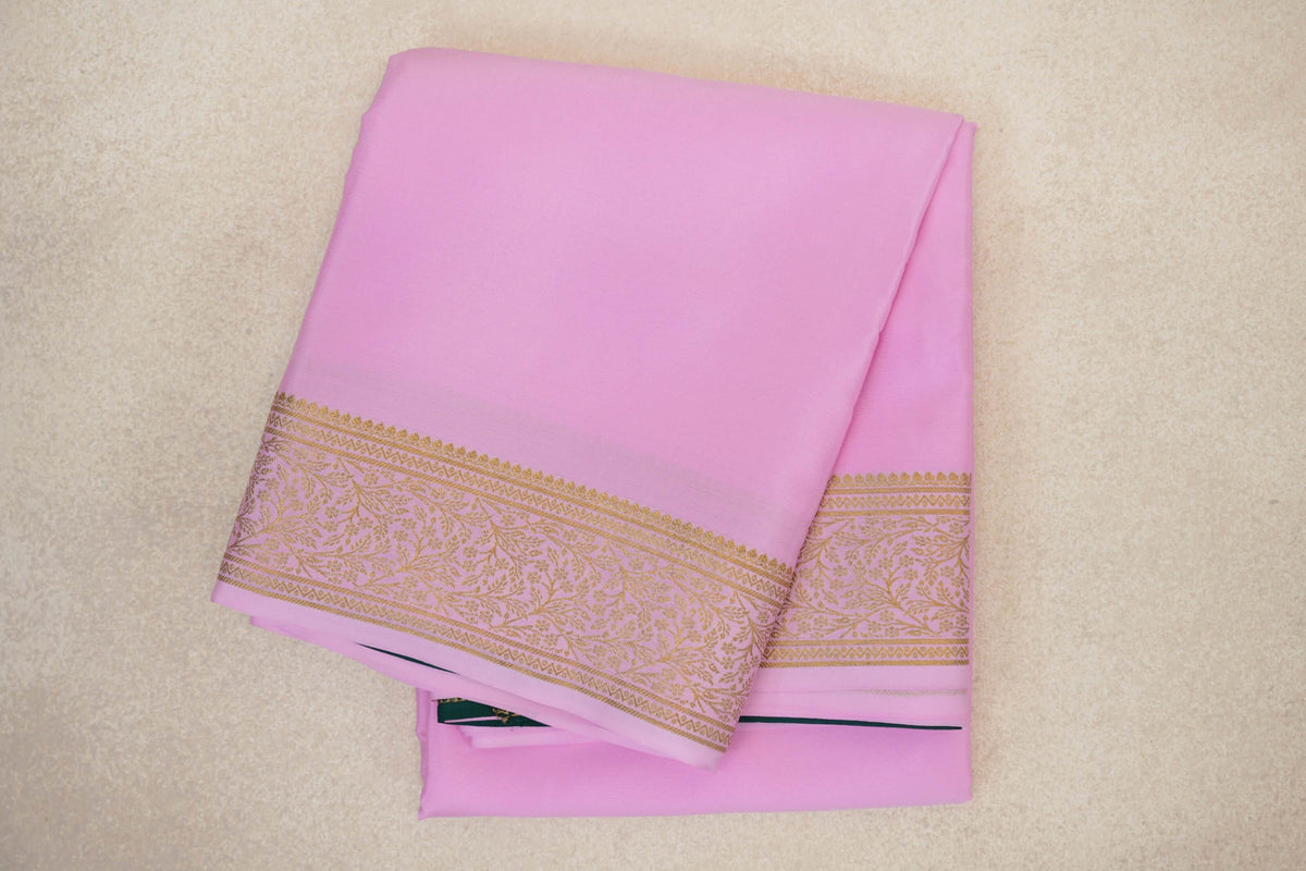 Baby Pink Mysore Silk Saree