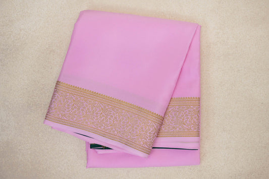 Baby Pink Mysore Silk Saree