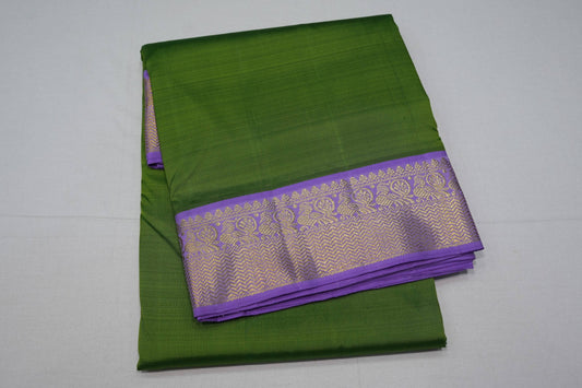 Green ten yards madisar silk saree