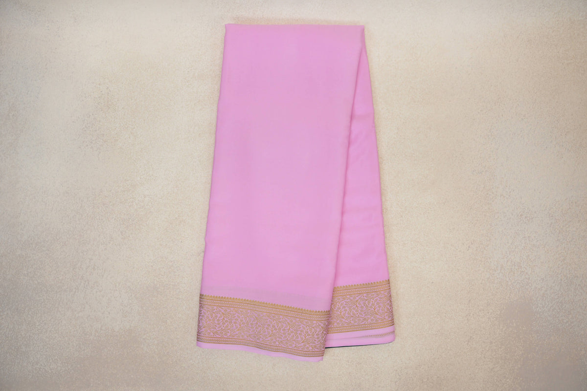 Online Baby Pink Mysore Silk Saree