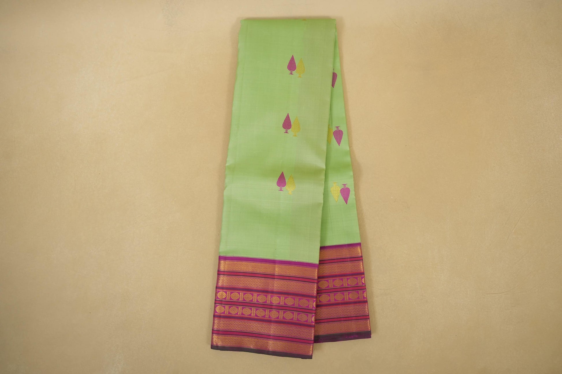 Pista Green Kanjivaram Silk Saree online