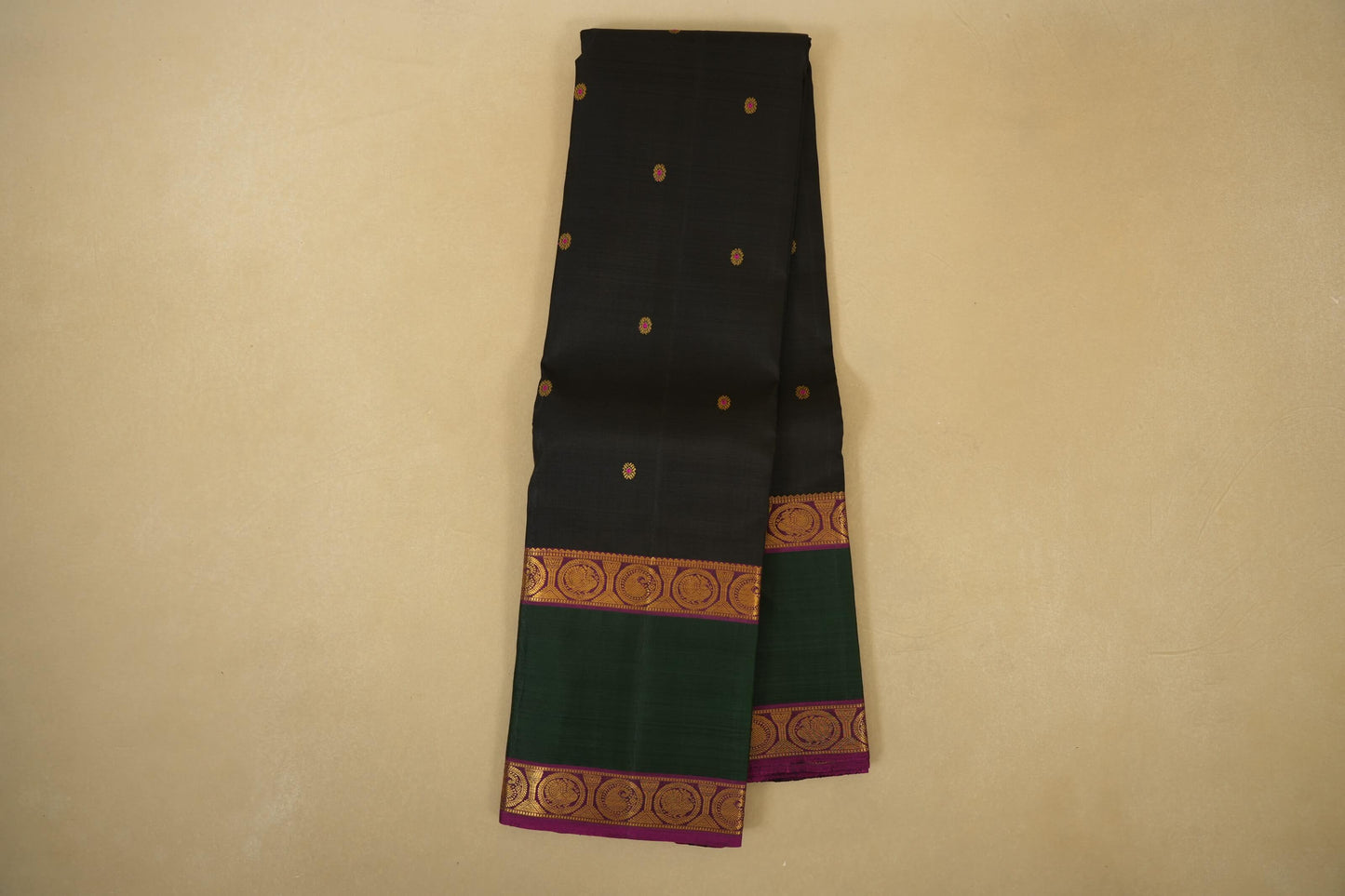 Black Vintage Kanjivaram Silk Saree Online