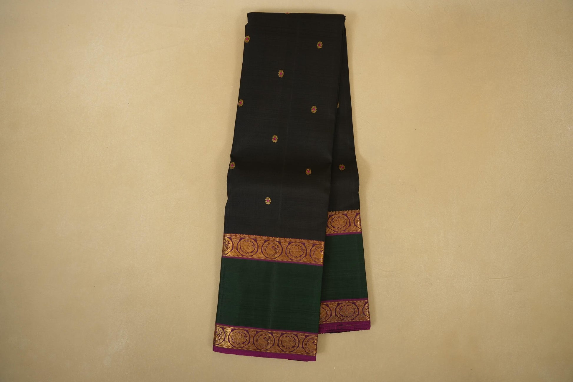 Black Vintage Kanjivaram Silk Saree Online