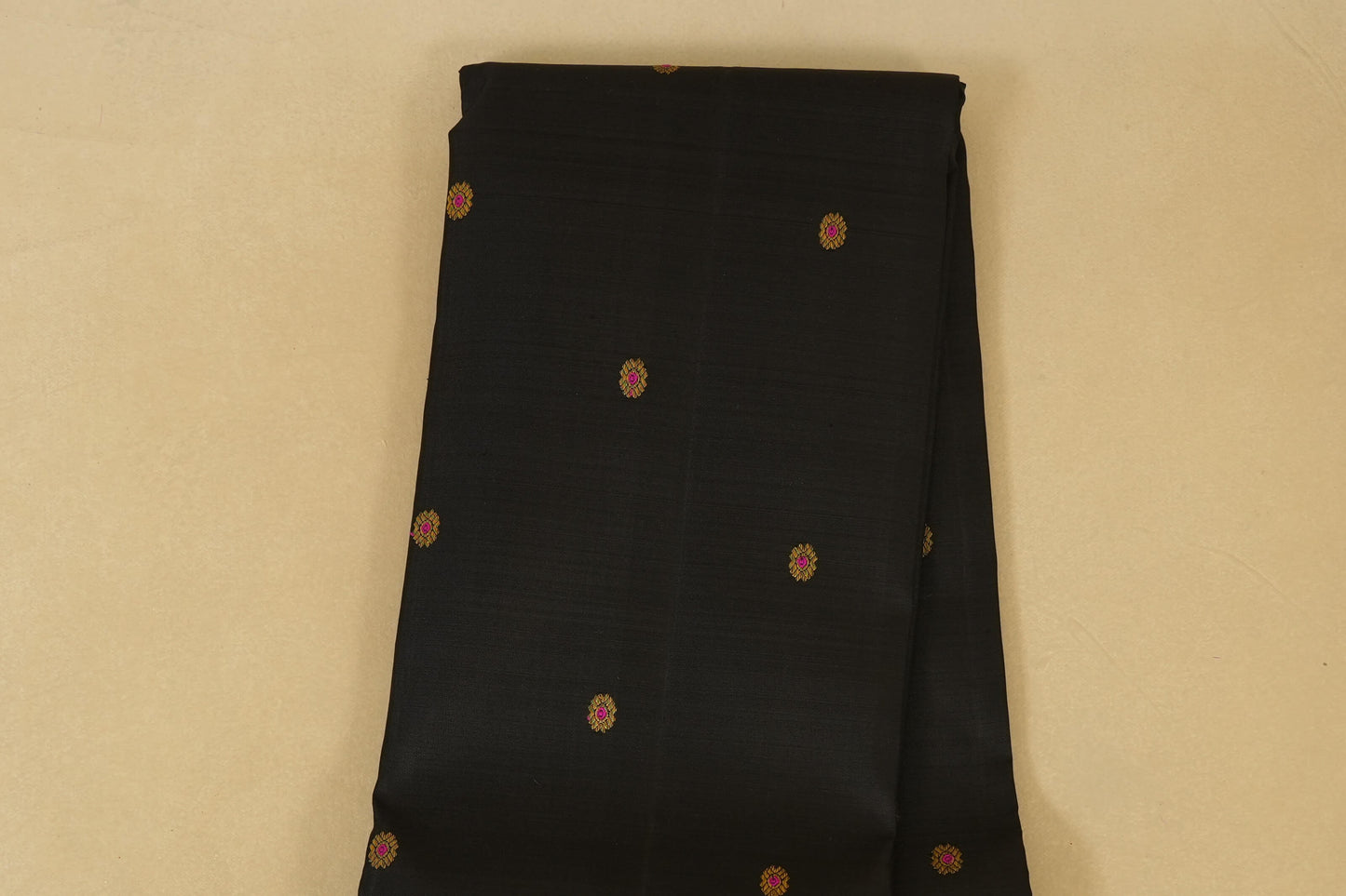 Black Vintage Kanjivaram Silk Saree Body