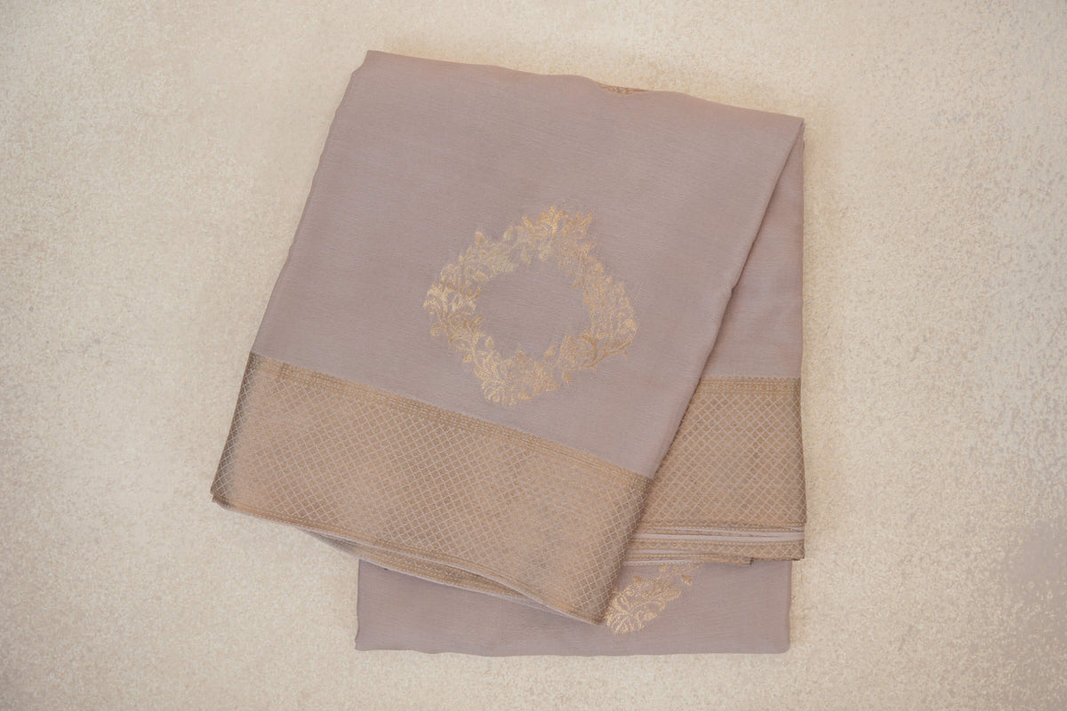 Light Sandal Beige Mysore Silk Saree