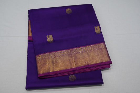 Violet ten yards madisar silk saree