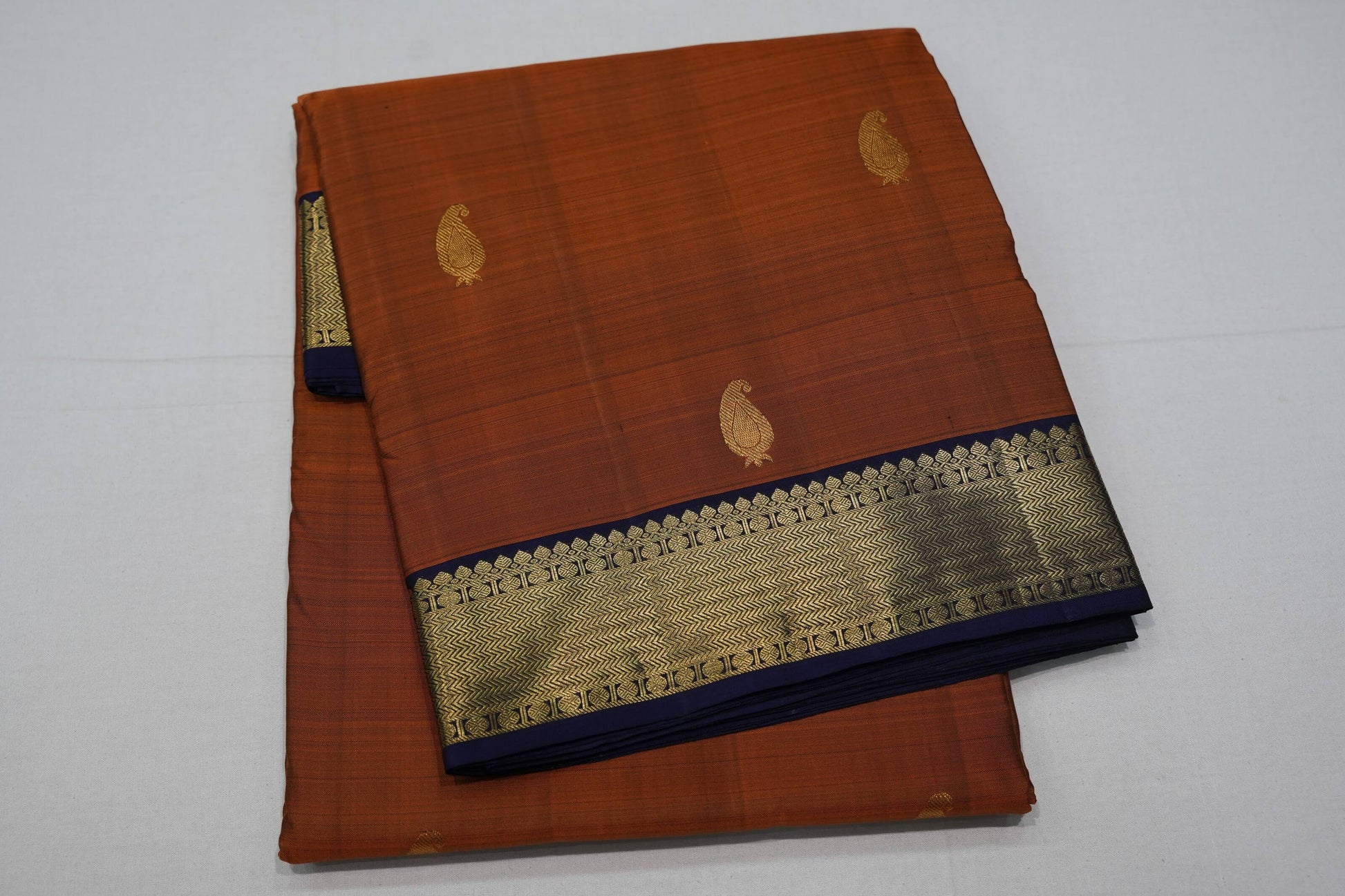 Honey color ten yards madisar silk saree