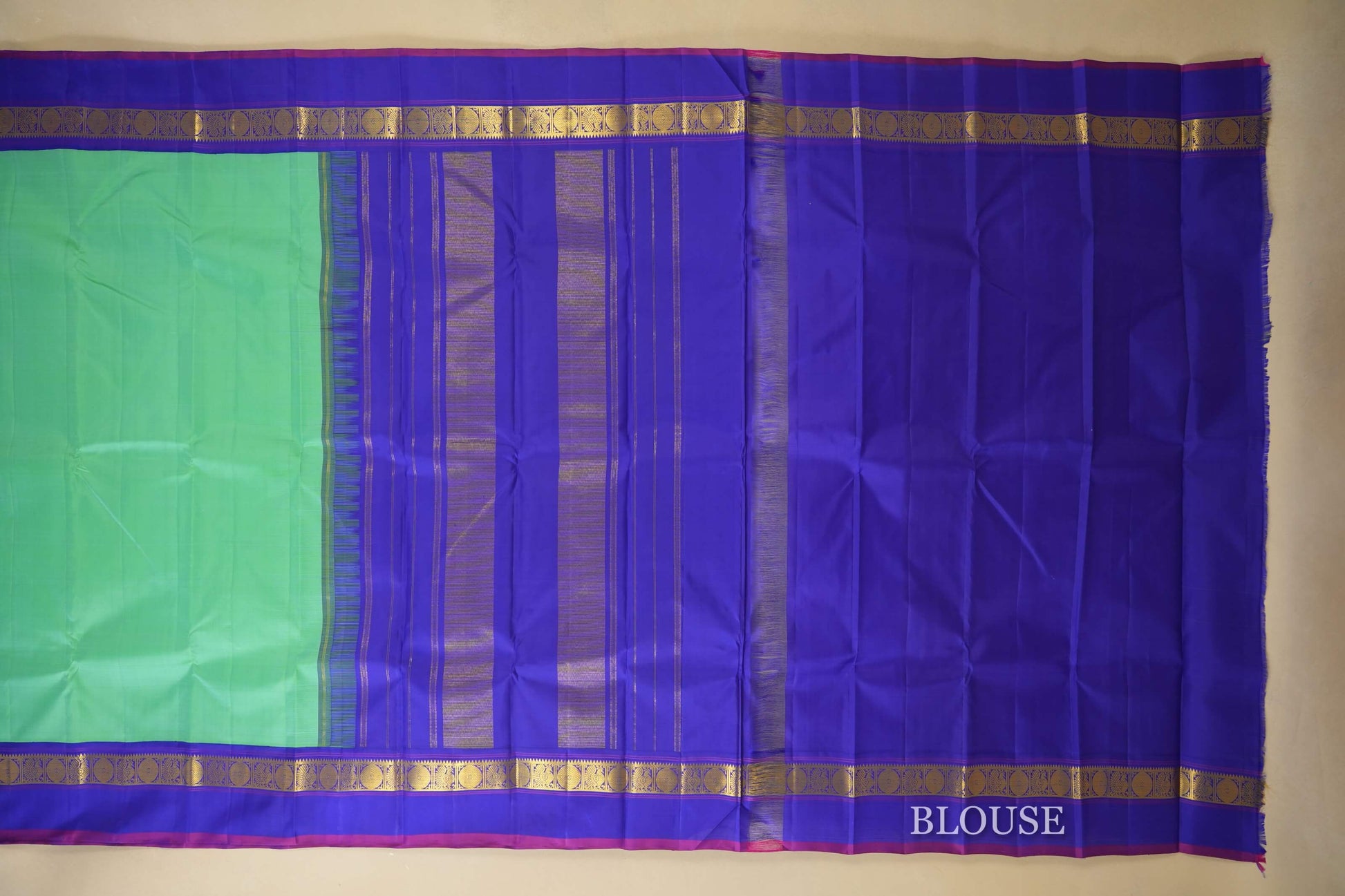 Rexona Green Kanjivaram Silk Saree Blouse