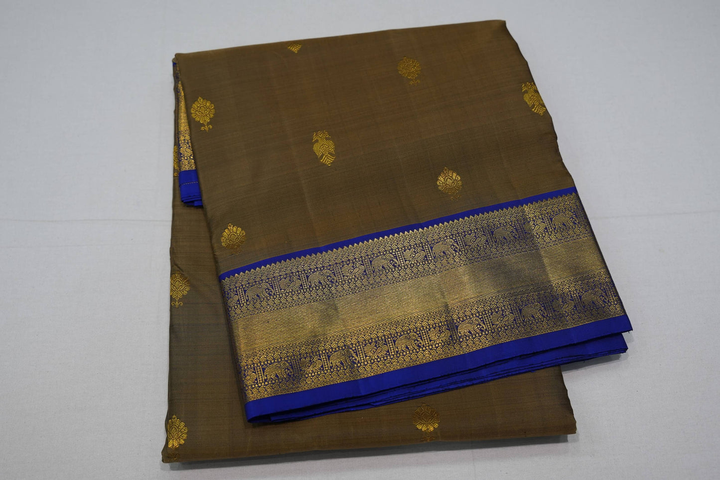Mehandi green ten yards madisar silk saree