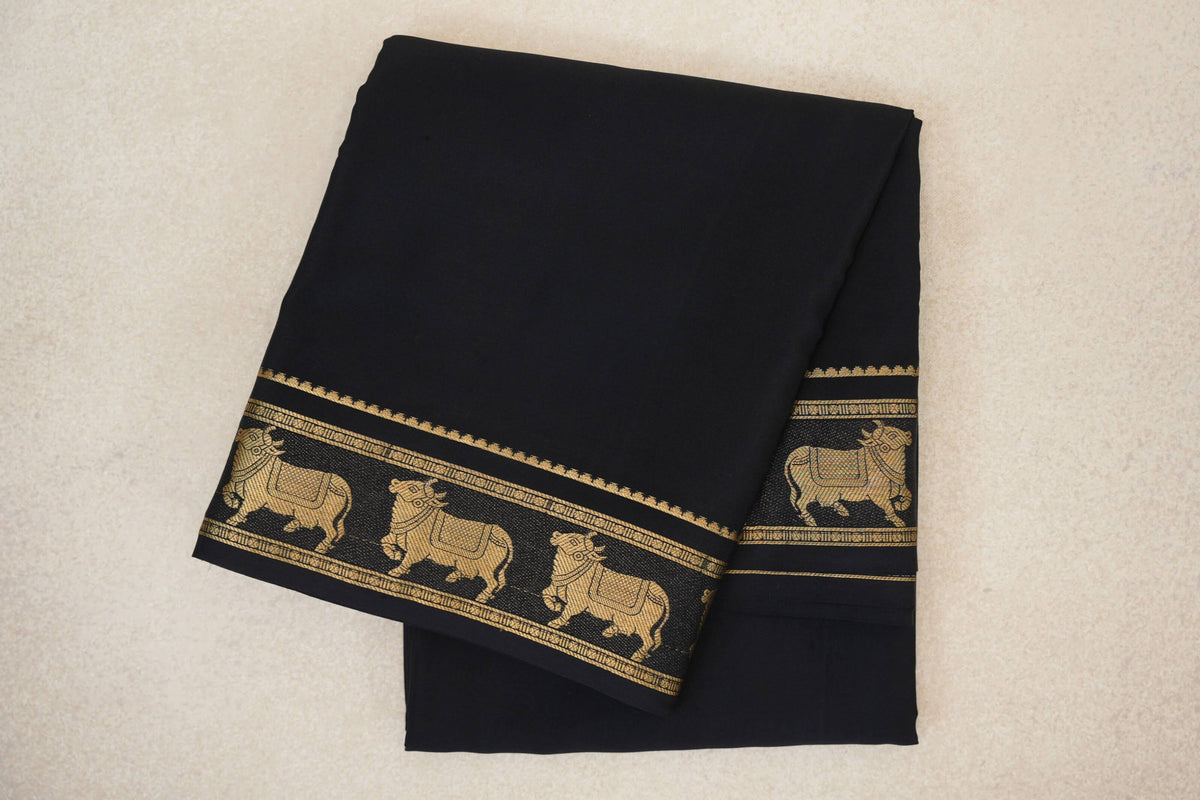 Black Mysore Silk Saree 