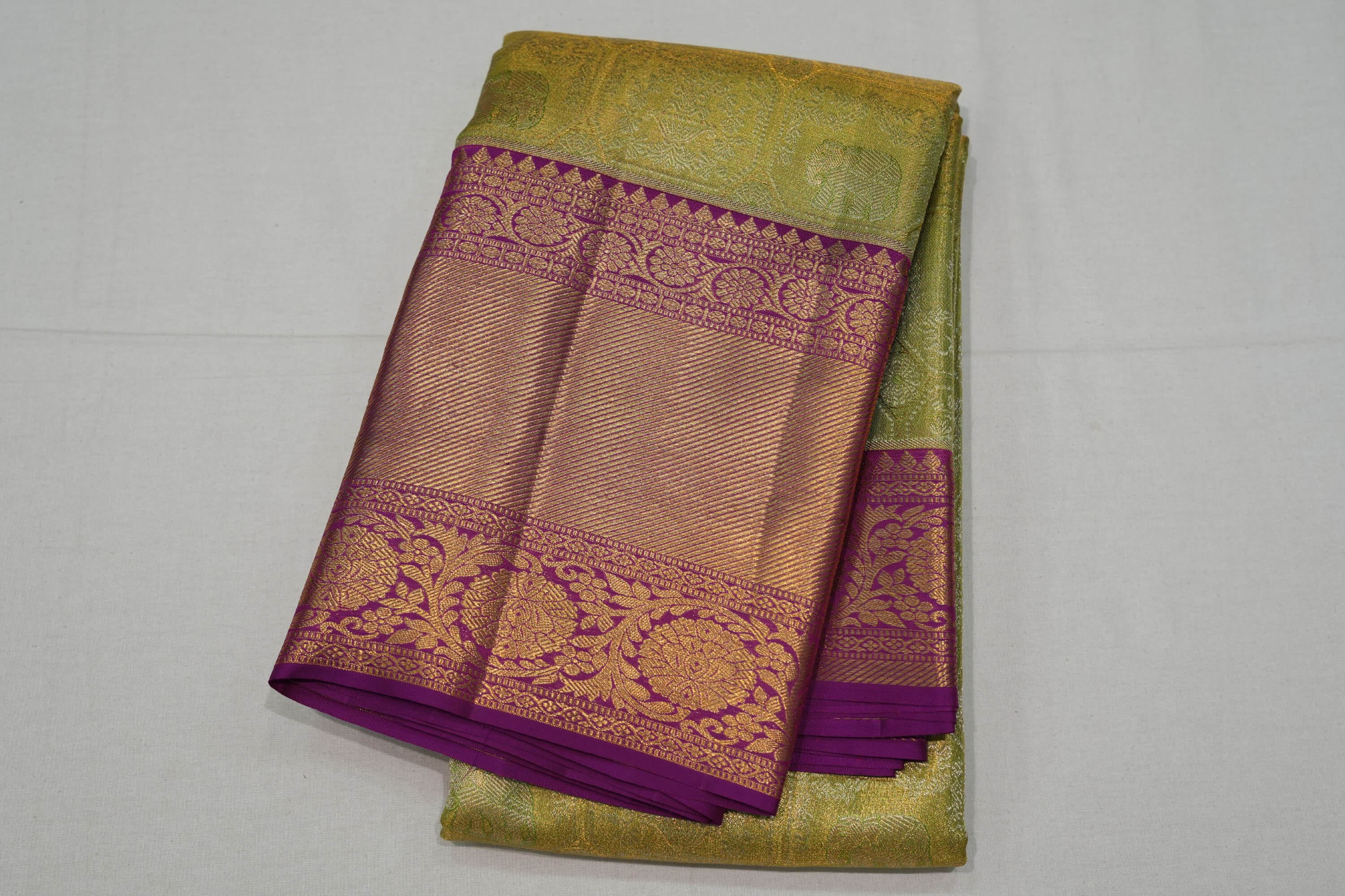 Pista Green Bridal Kanjivaram Silk Saree SS6931