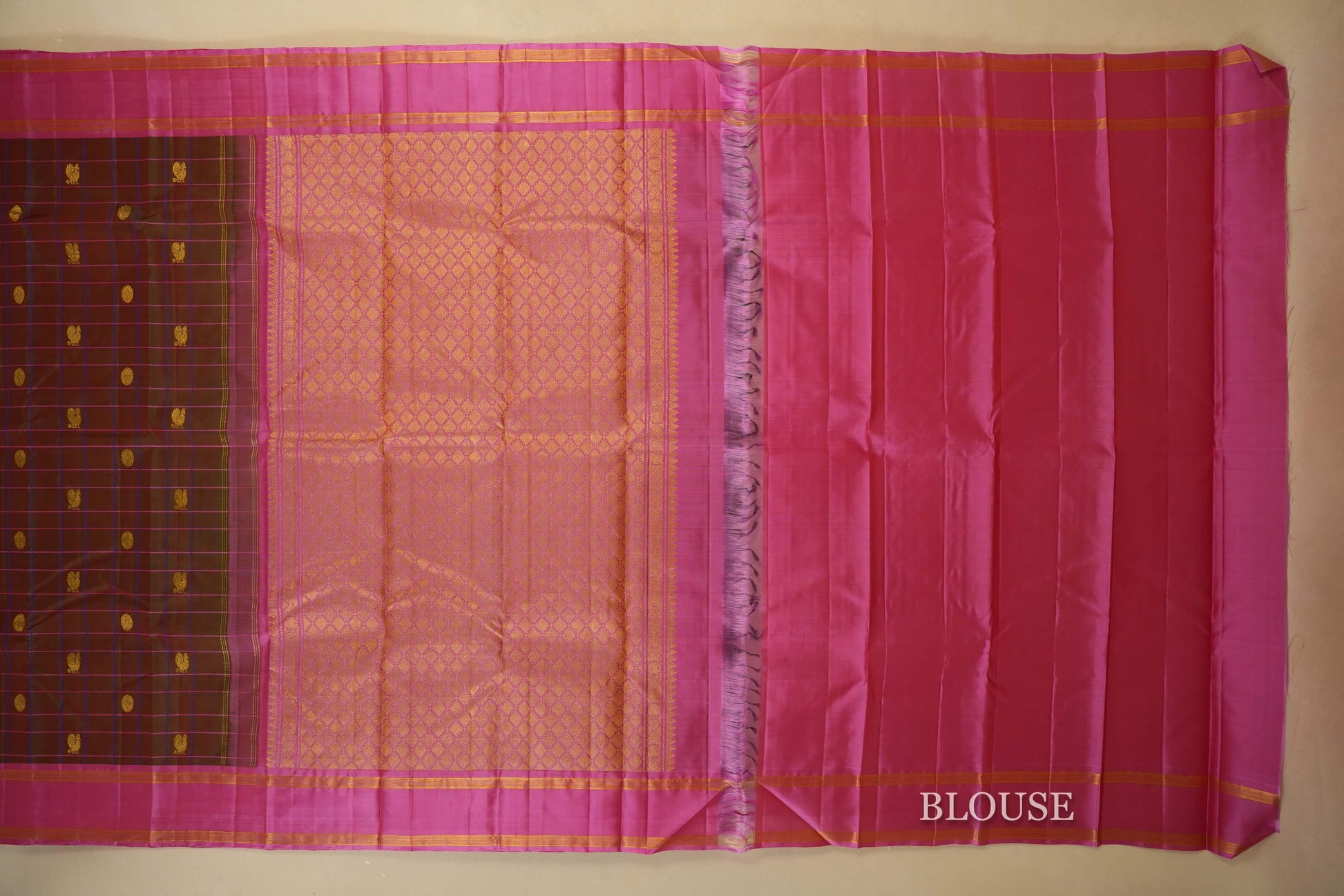 Manthulir Vintage Kanjivaram Silk Saree Blouse