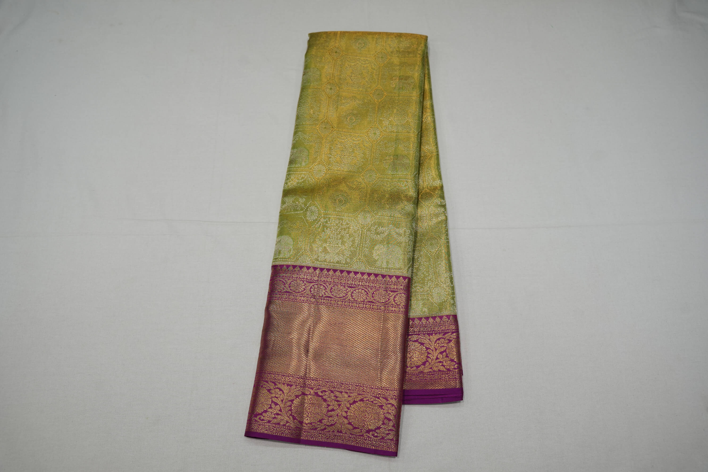 Pista Green Bridal Kanjivaram Silk Saree SS6931