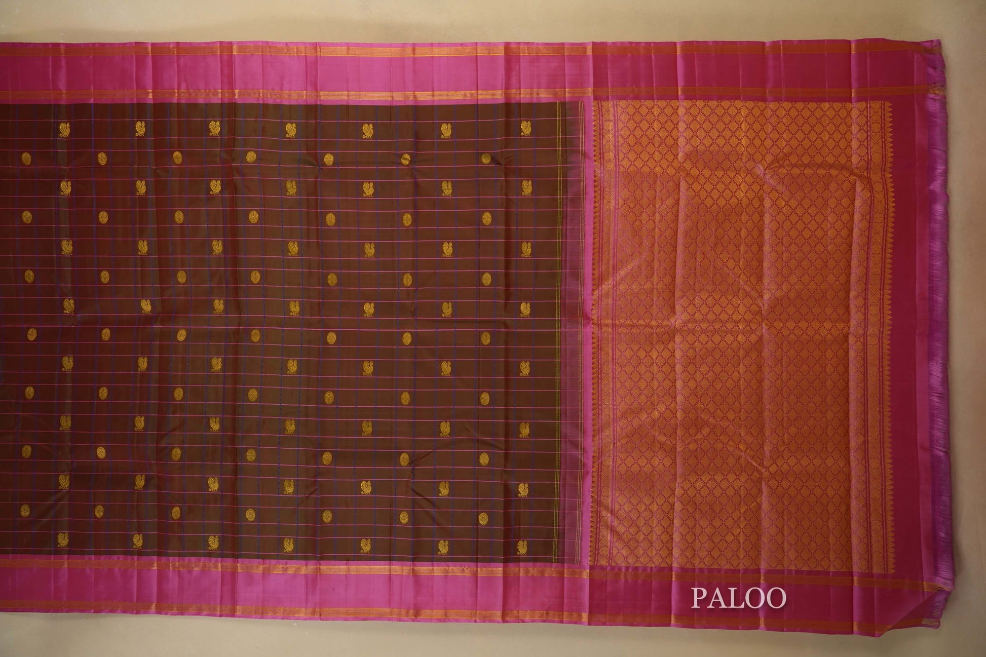 Manthulir Vintage Kanjivaram Silk Saree Paloo