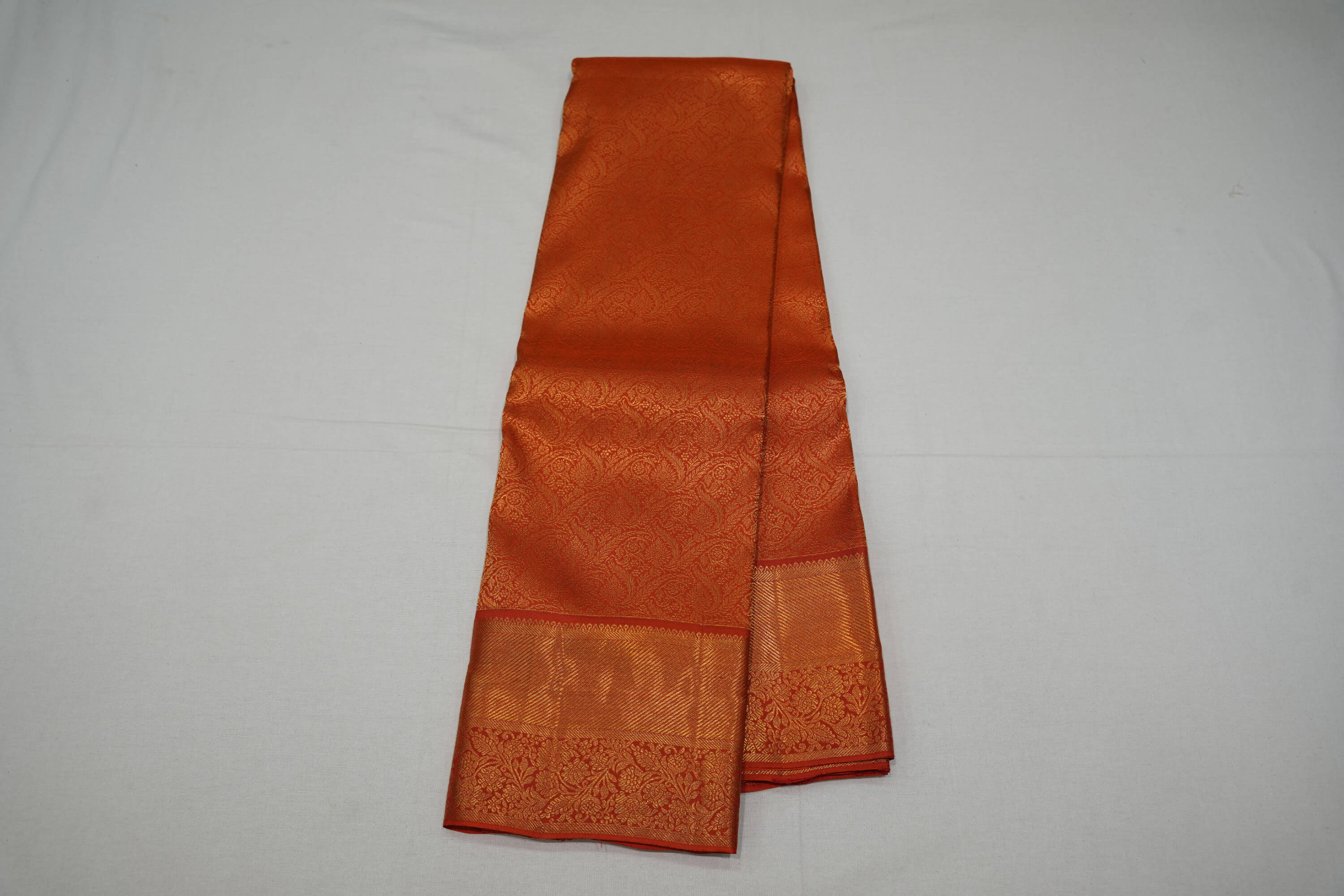Orange Bridal Kanjivaram Silk Saree SS6932