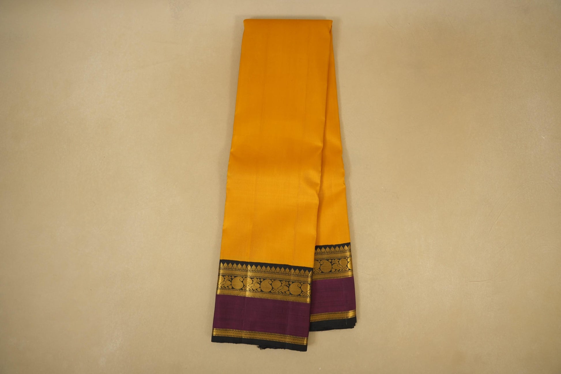 Mustard Vintage Kanjivaram Silk Saree online