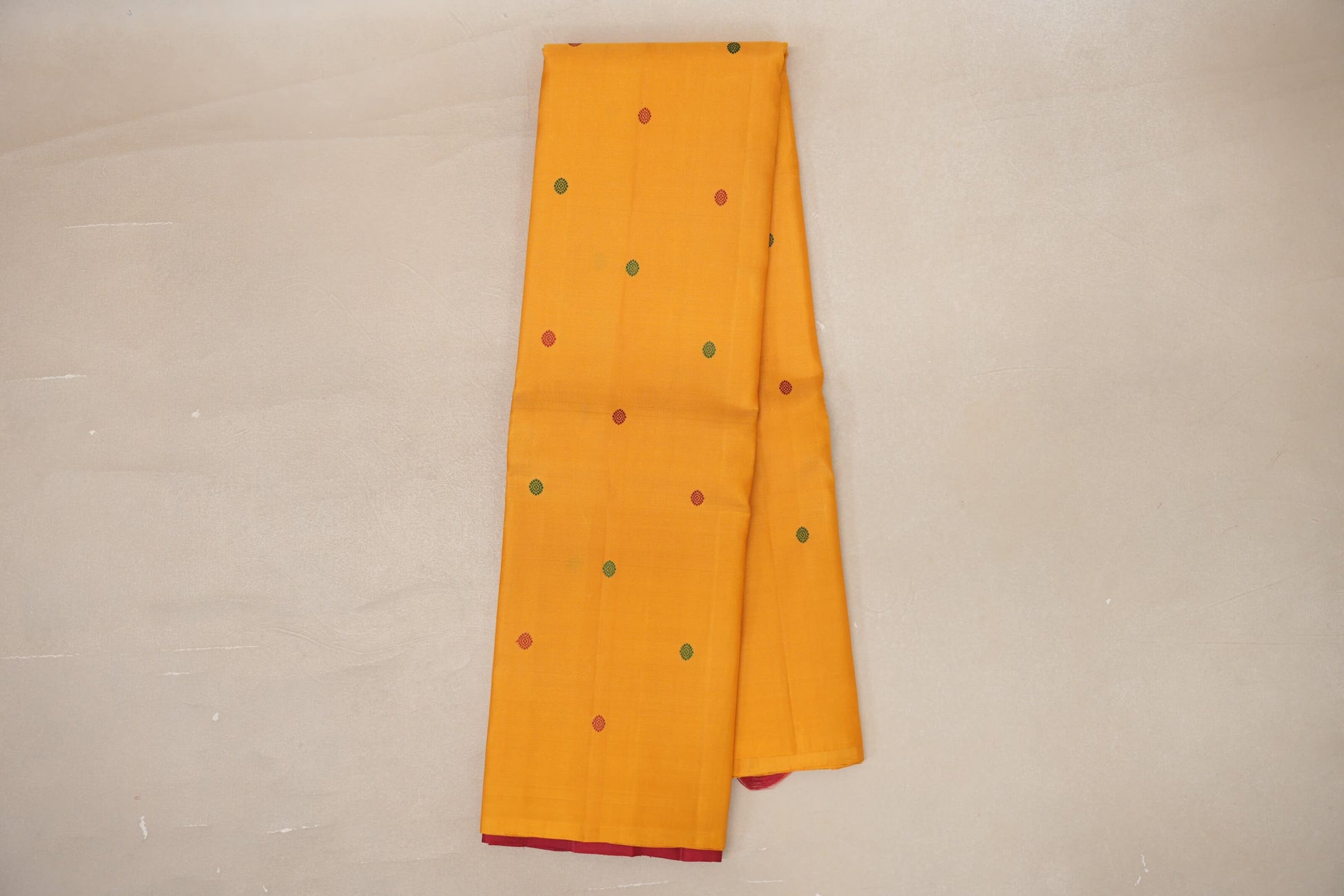 Online Mango Yellow Borderless Vintage Kanjivaram Silk Saree