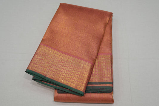 Onion pink vintage kanchipuram silk saree