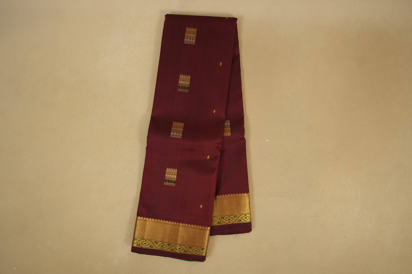 Burgundy Maroon Vintage Kanjivaram Silk Saree online
