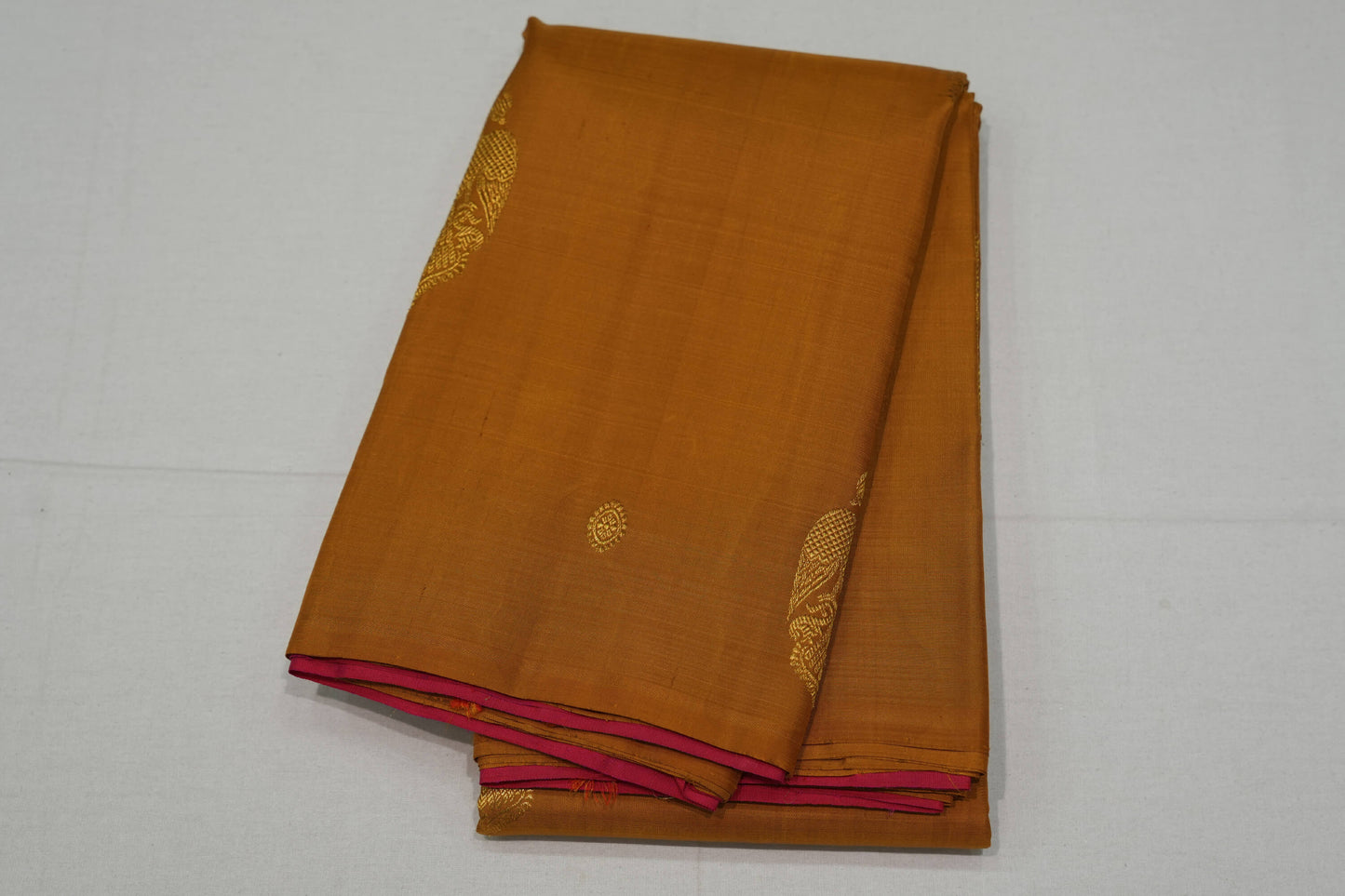 Mustard vintage kanchipuram silk saree