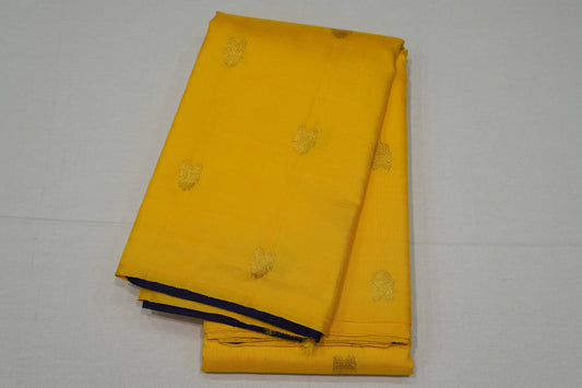 Yellow vintage kanchipuram silk saree