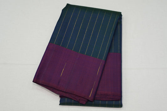 Navy blue vintage kanchipuram silk saree