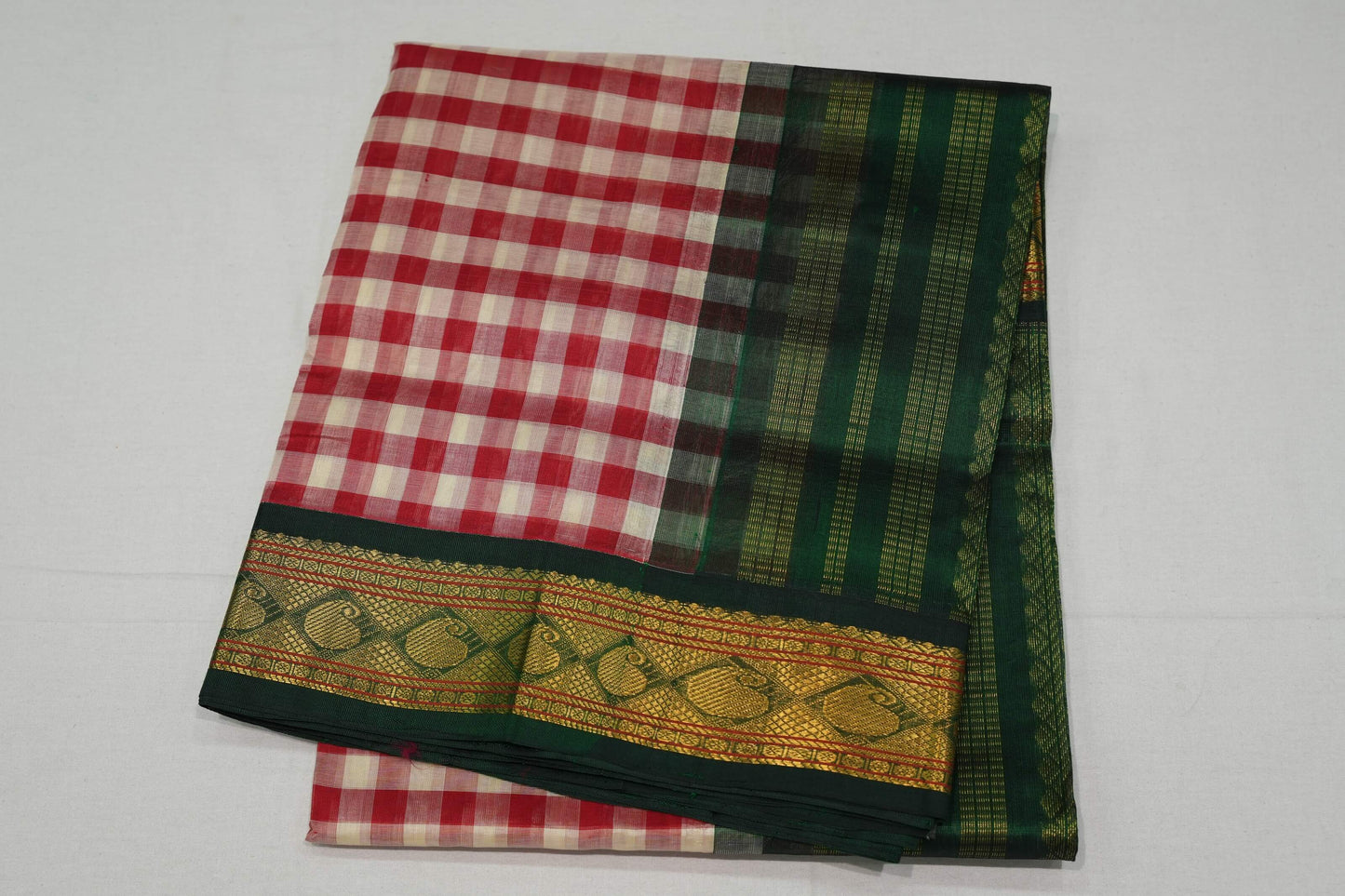 Multi-color silk cotton saree