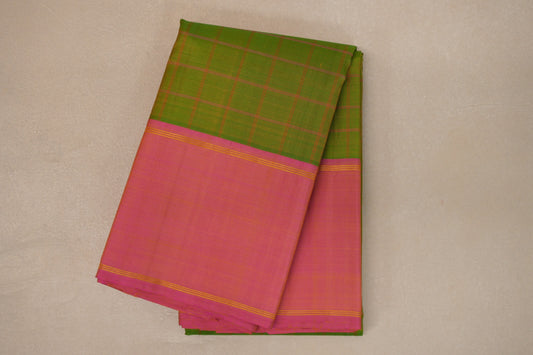 Yellowish Green Vintage Kanjivaram Silk Saree 