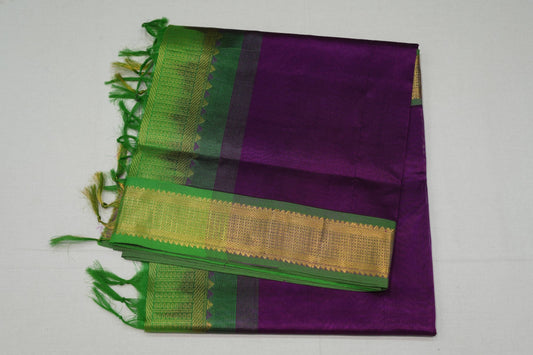 Magenta silk cotton saree