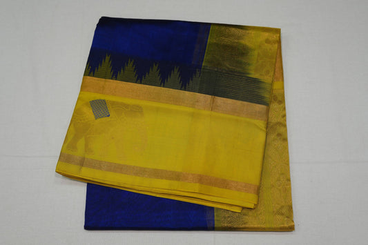 Royal blue silk cotton saree