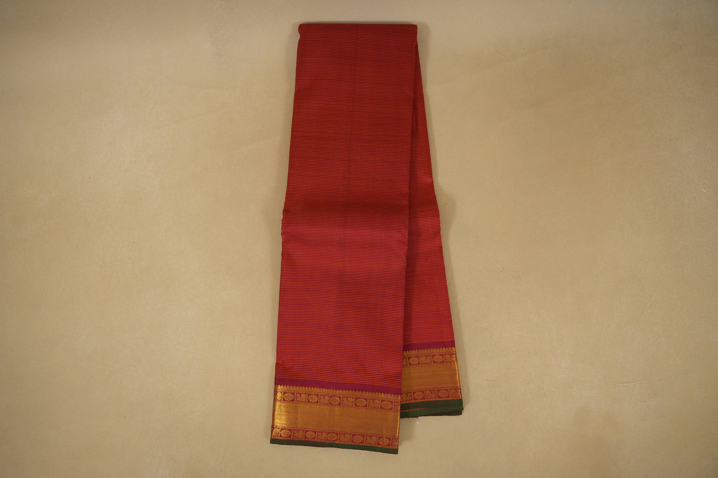 Online Rust with Maroon Borders Vintage Kanjivaram Silk Saree