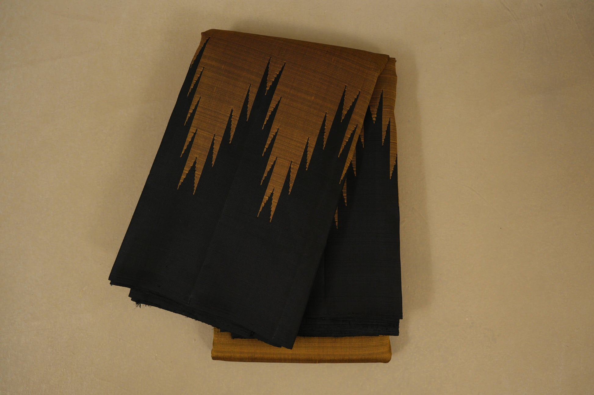 Mehendi Green with Black Borders Vintage Kanjivaram Silk Saree