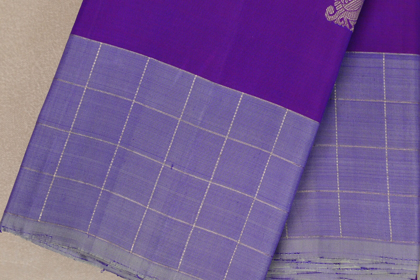 Dual Tone of Purple and Violet Vintage Kanjivaram Silk Saree SS9388