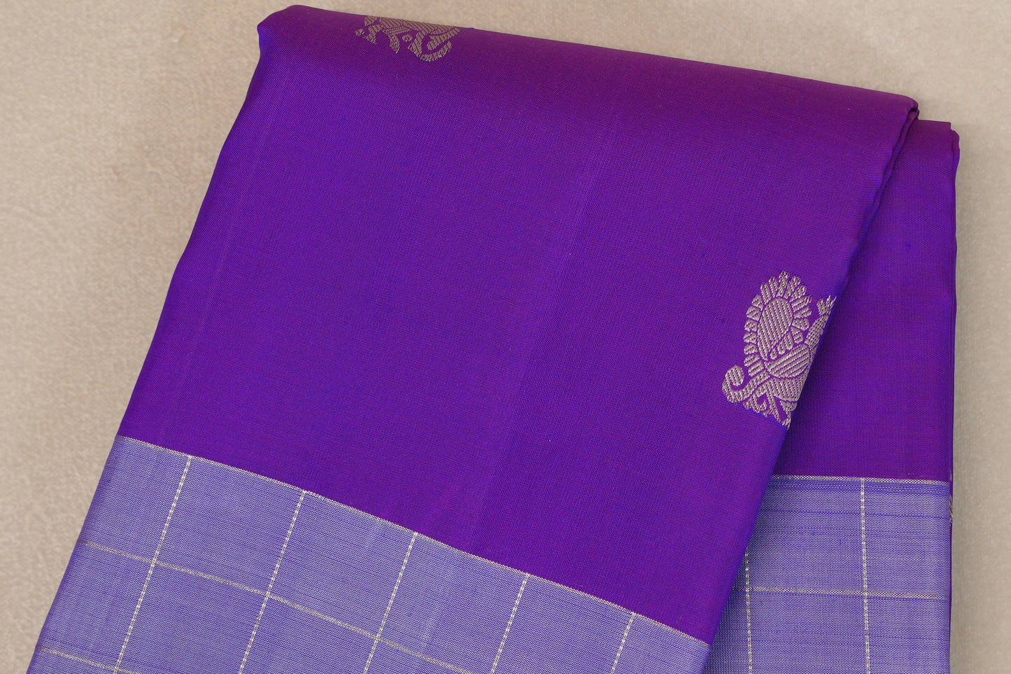 Dual Tone of Purple and Violet Vintage Kanjivaram Silk Saree SS9388
