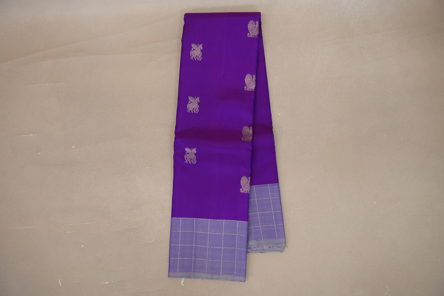 Dual Tone of Purple and Violet Vintage Kanjivaram Silk Saree SS9388