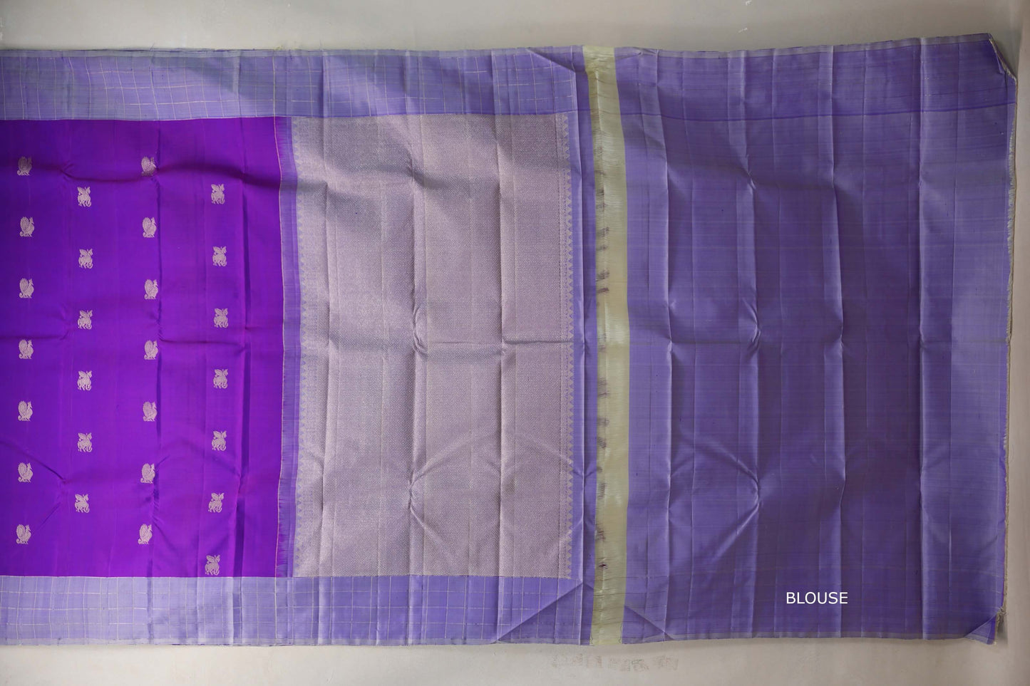 Dual Tone of Purple and Violet Vintage Kanjivaram Silk Saree SS9388