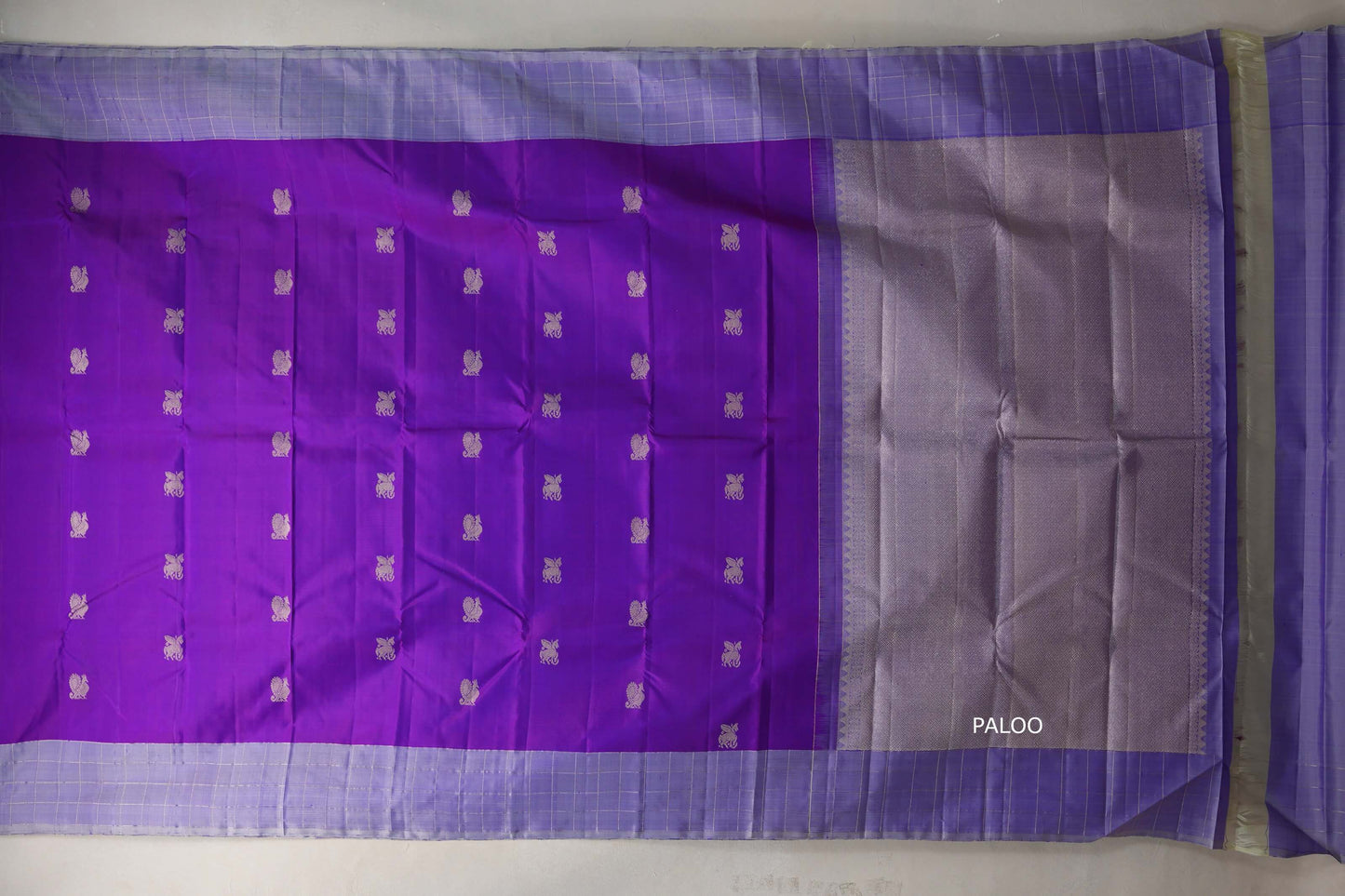 Dual Tone of Purple and Violet Vintage Kanjivaram Silk Saree SS9388