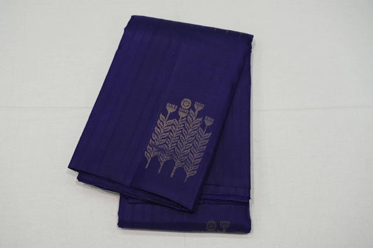 Navy blue light weight kanjivaram silk saree