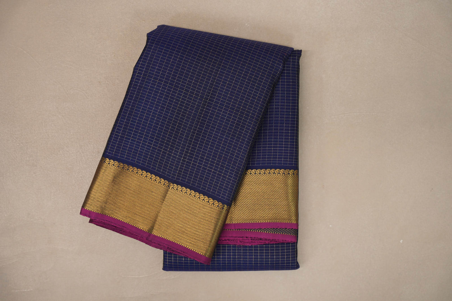 Deep blue Vintage Kanjivaram Silk Saree SS9394
