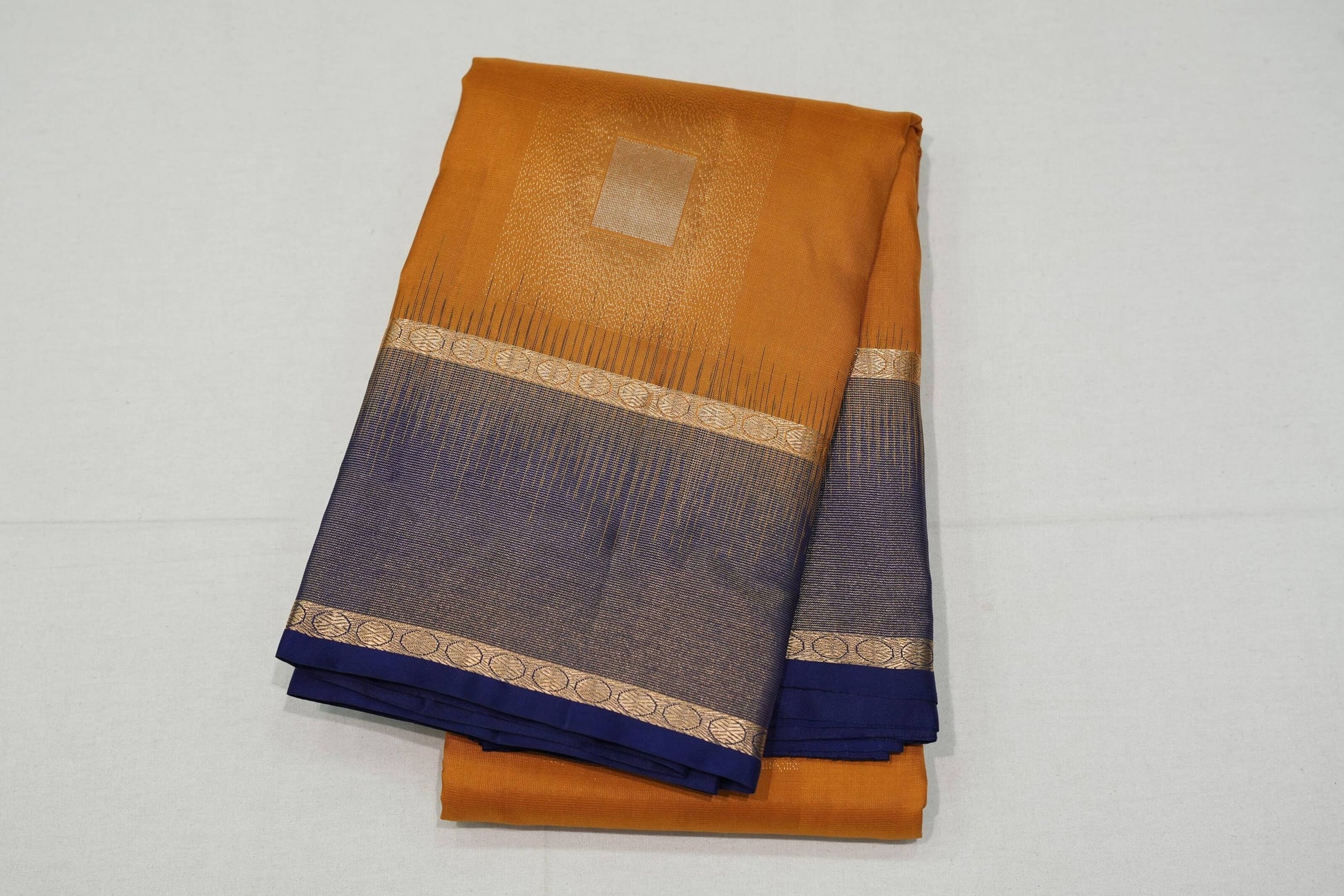 Mustard light weight kanchipuram silk saree