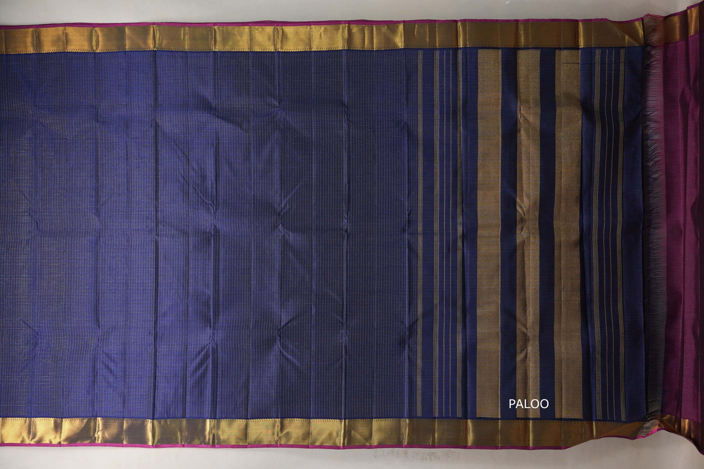 Deep blue Vintage Kanjivaram Silk Saree SS9394