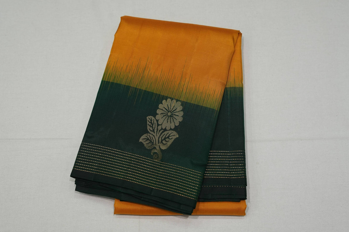 Mustard light weight kanchipuram silk saree