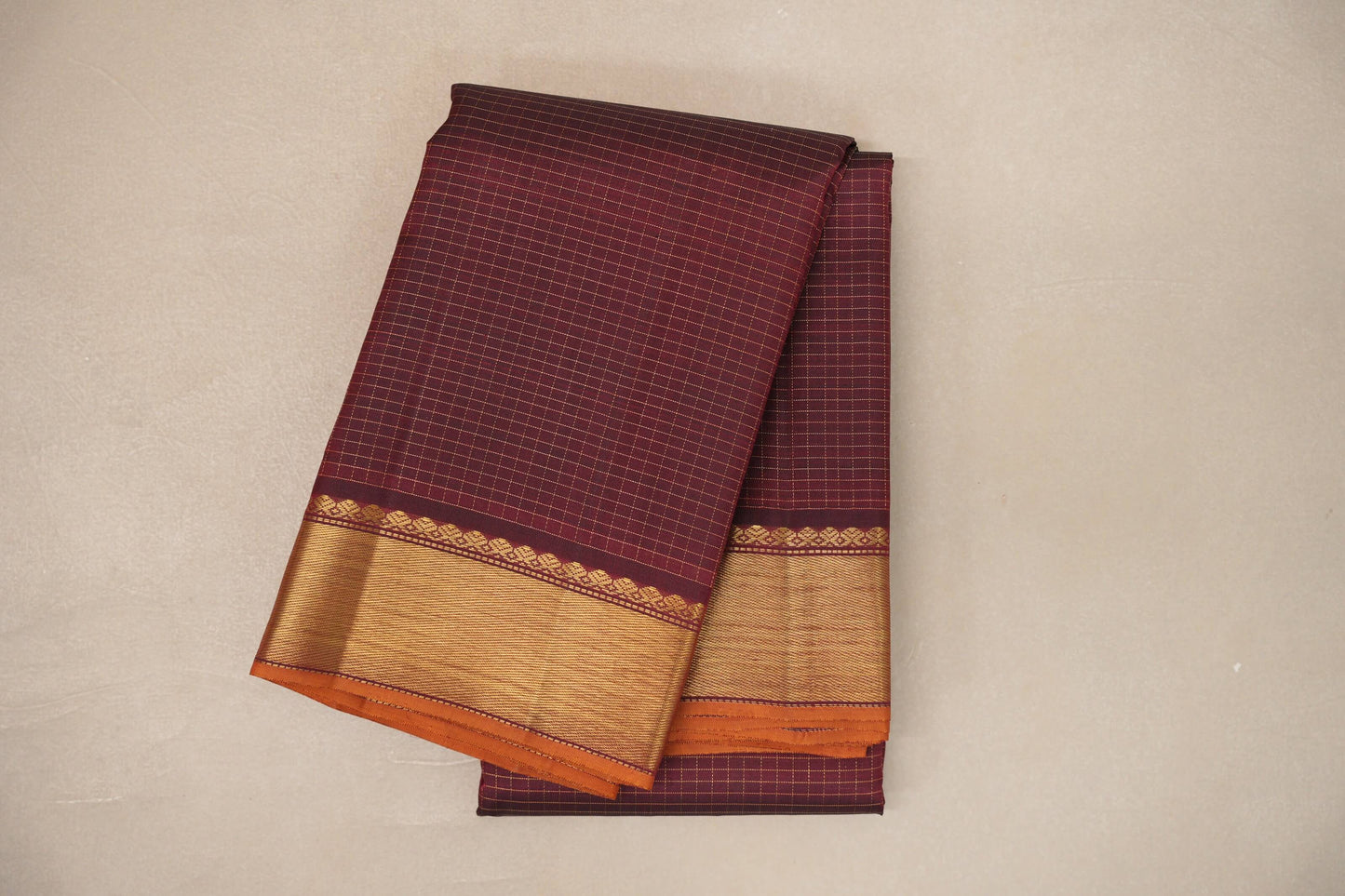 Deep Maroon Vintage Kanjivaram Silk Saree SS9397