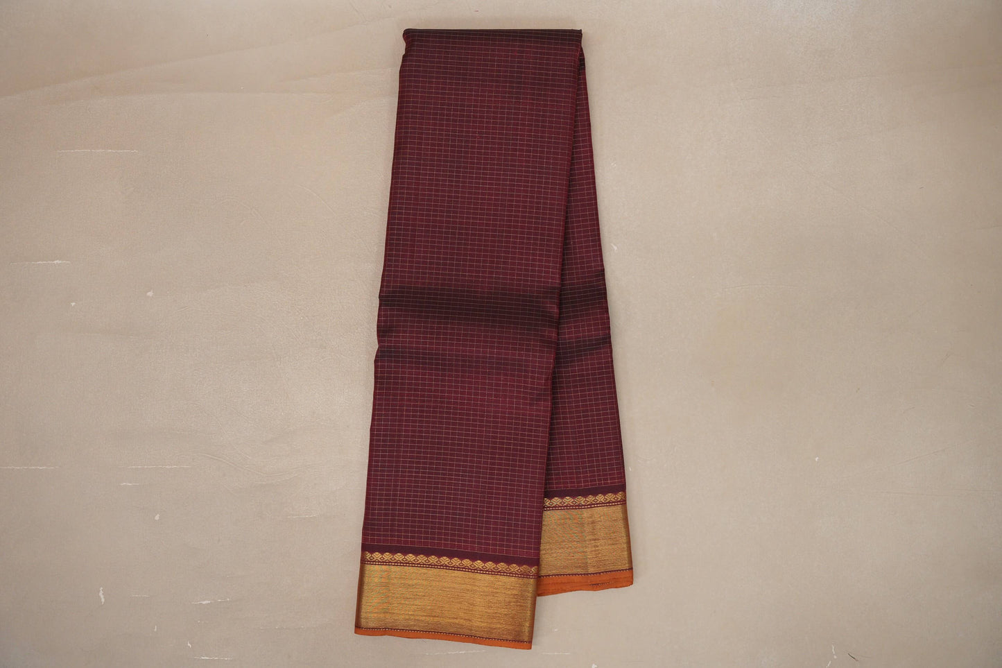Deep Maroon Vintage Kanjivaram Silk Saree SS9397