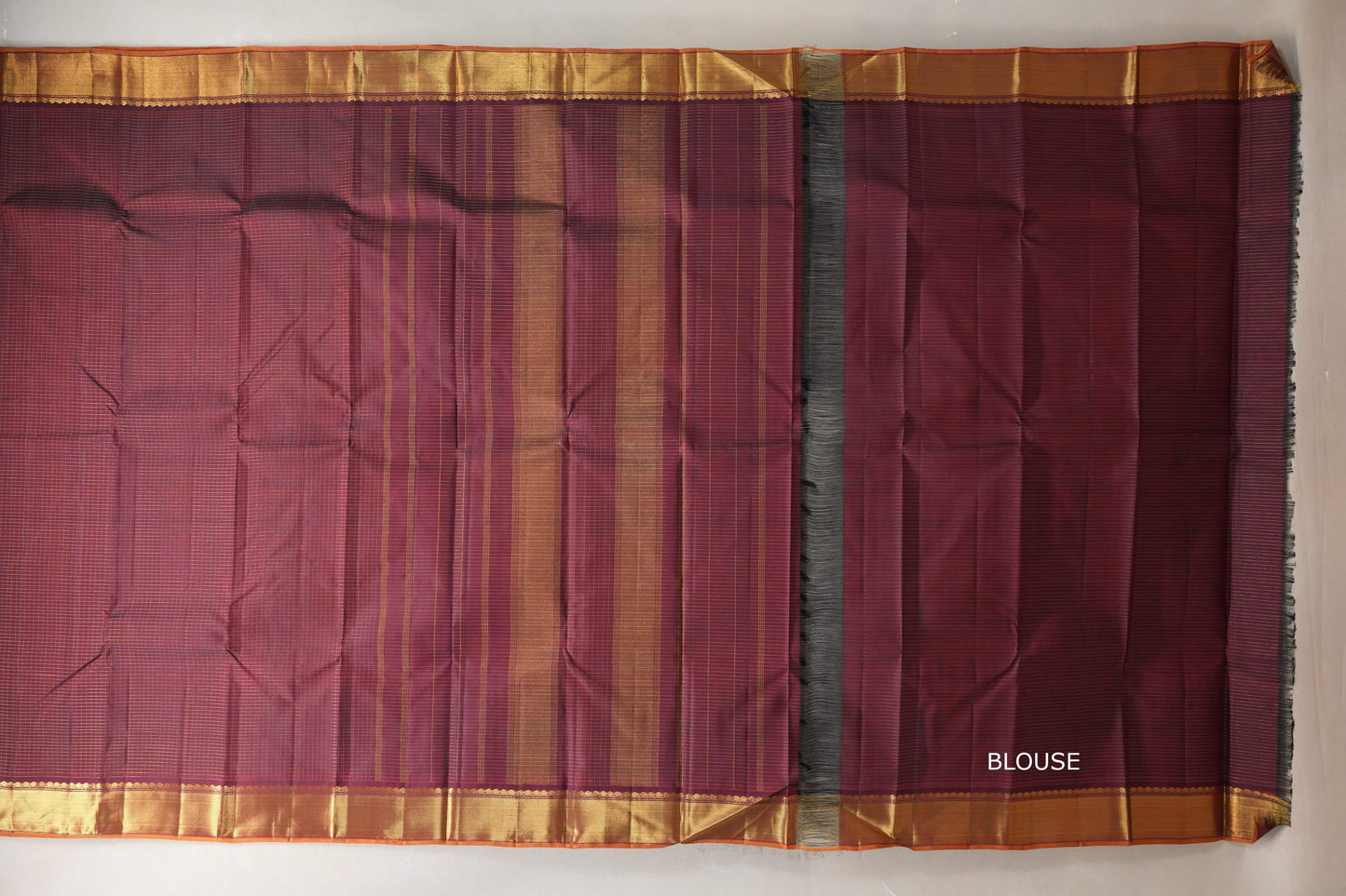 Deep Maroon Vintage Kanjivaram Silk Saree SS9397
